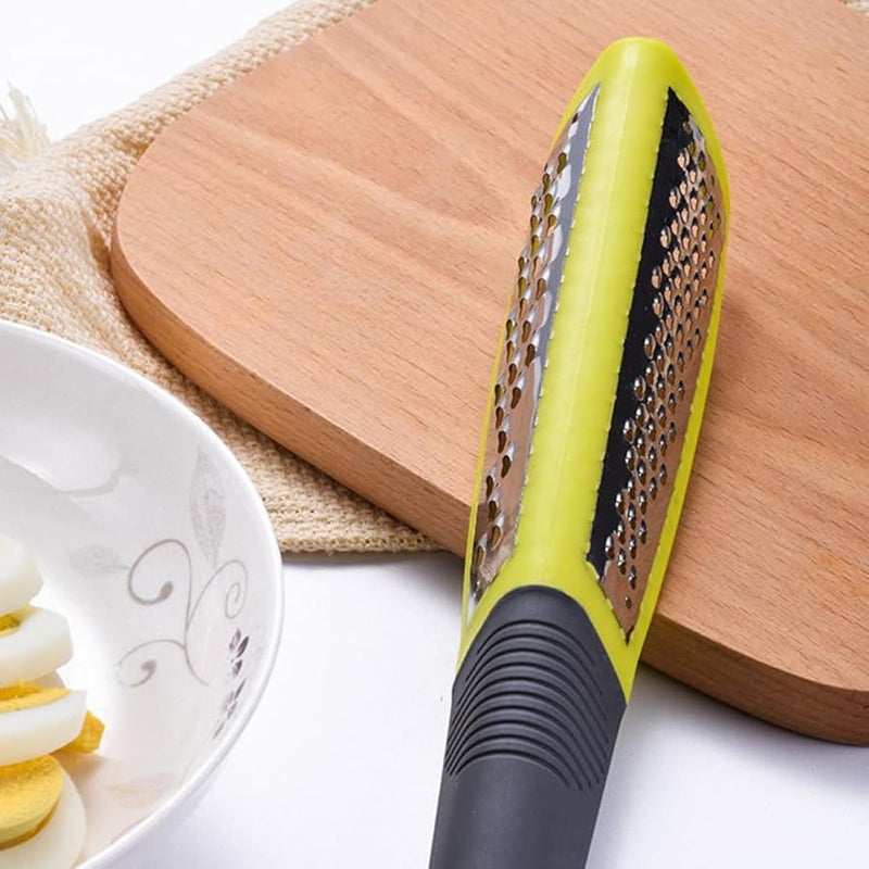 Lurrose Double Sided Stainless Steel Kitchen Grater For Vegetables Potato And Cheese Shredding Random Color - Image 2